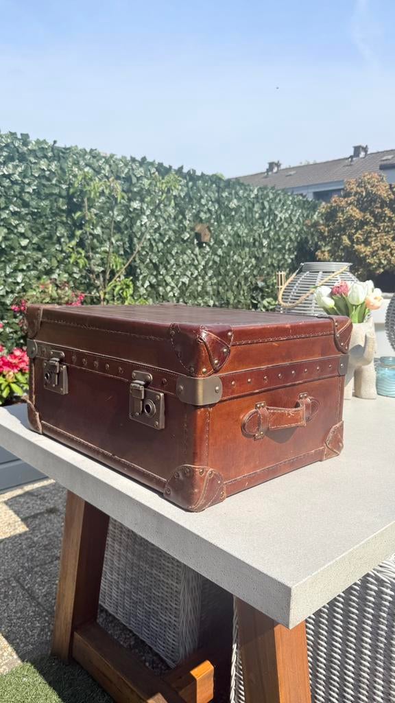 Timothy oulton leder koffertje trunk kist, Overige materialen, Gebruikt, Minder dan 50 cm, Ophalen of Verzenden