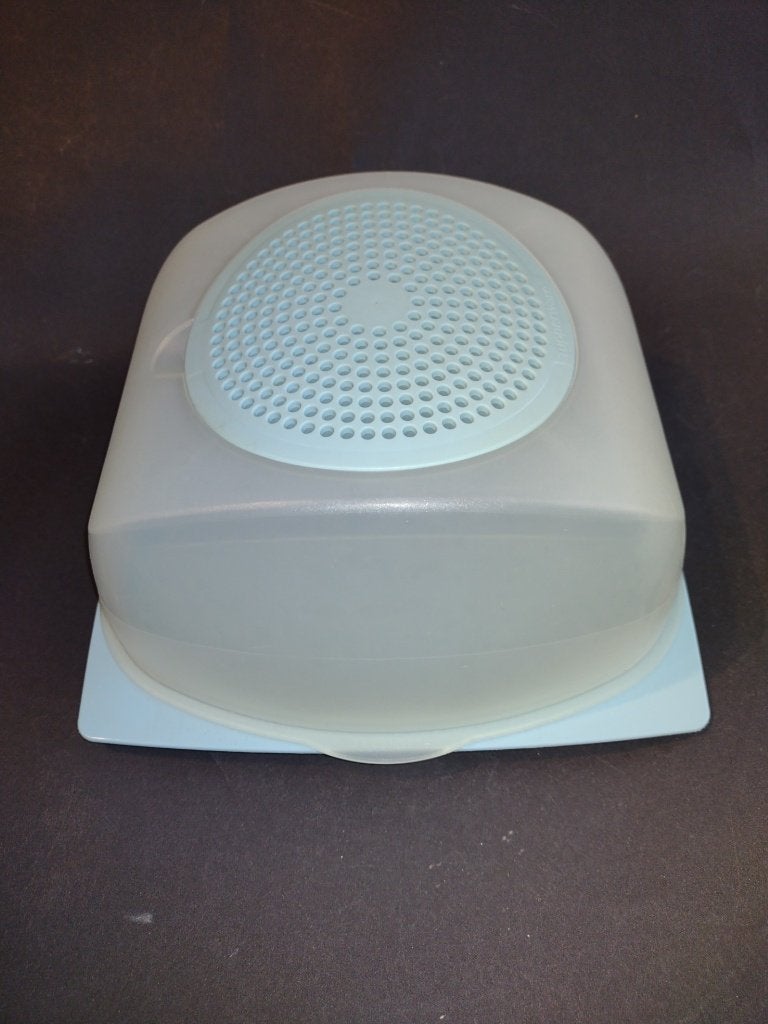 Tupperware kaasdoos - kaasbox l.blauw groot formaat 18 x 18, Ophalen, Zo goed als nieuw, Blauw, Bewaardoos