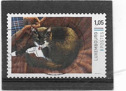 Luxemburg Persoonlijke zegel - Kat  €1,05, Verzenden, Luxemburg, Gestempeld