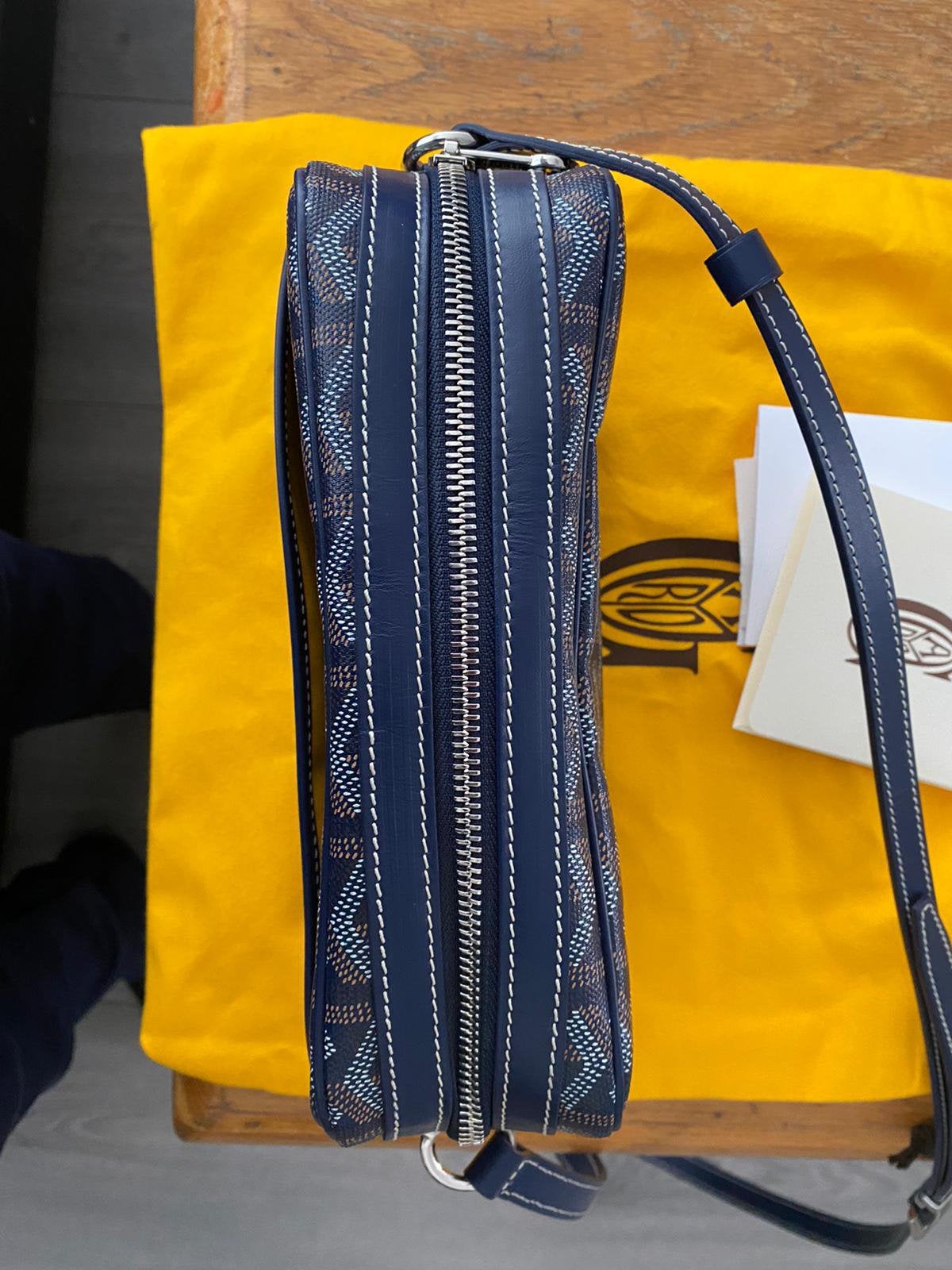 Originele Goyard cap vert pm tas+bon+toebehoren, Gebruikt, Overige kleuren, Leer, Ophalen