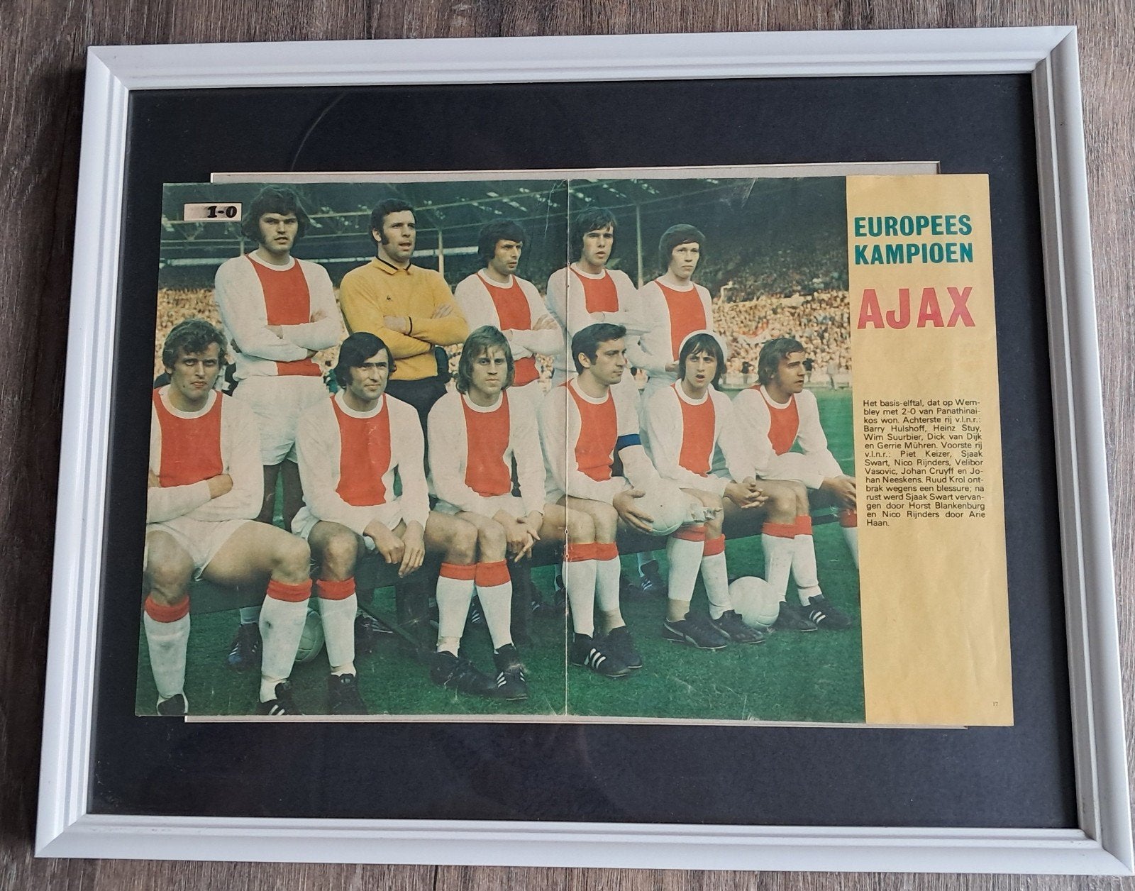Europees Kampioen Ajax  1971., Ophalen of Verzenden, Gebruikt, Ajax, Poster, Plaatje of Sticker