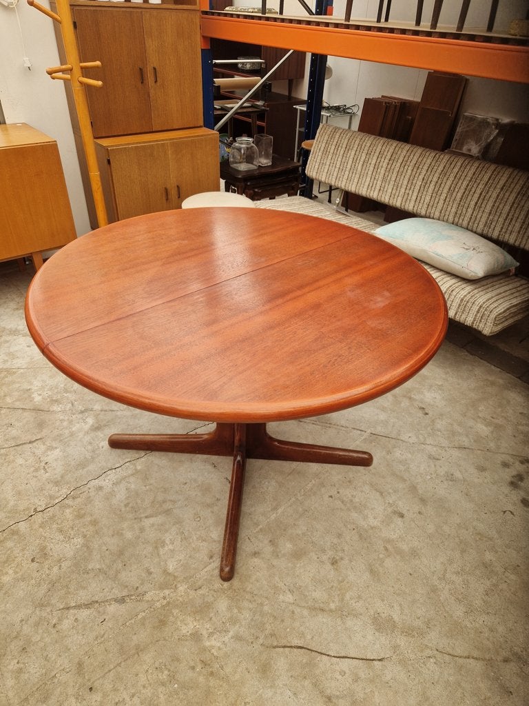 Vintage ronde uitschuiftafel tot 210cm, 100 tot 150 cm, ., Rond, 200 cm of meer