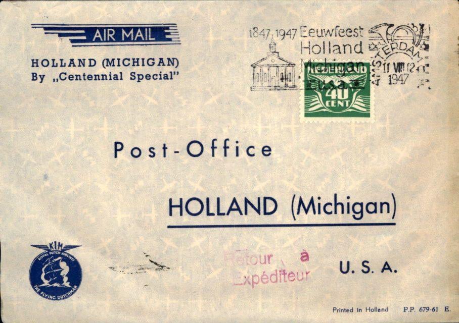 USA - FFC - Amsterdam - 1947, Verzenden, Envelop