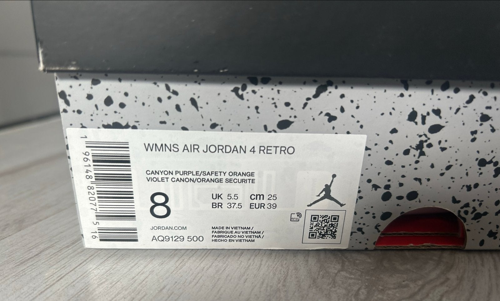 Jordan 4 Retro Canyon Purple Maat 39, Ophalen, Gedragen, Overige kleuren, Sneakers of Gympen