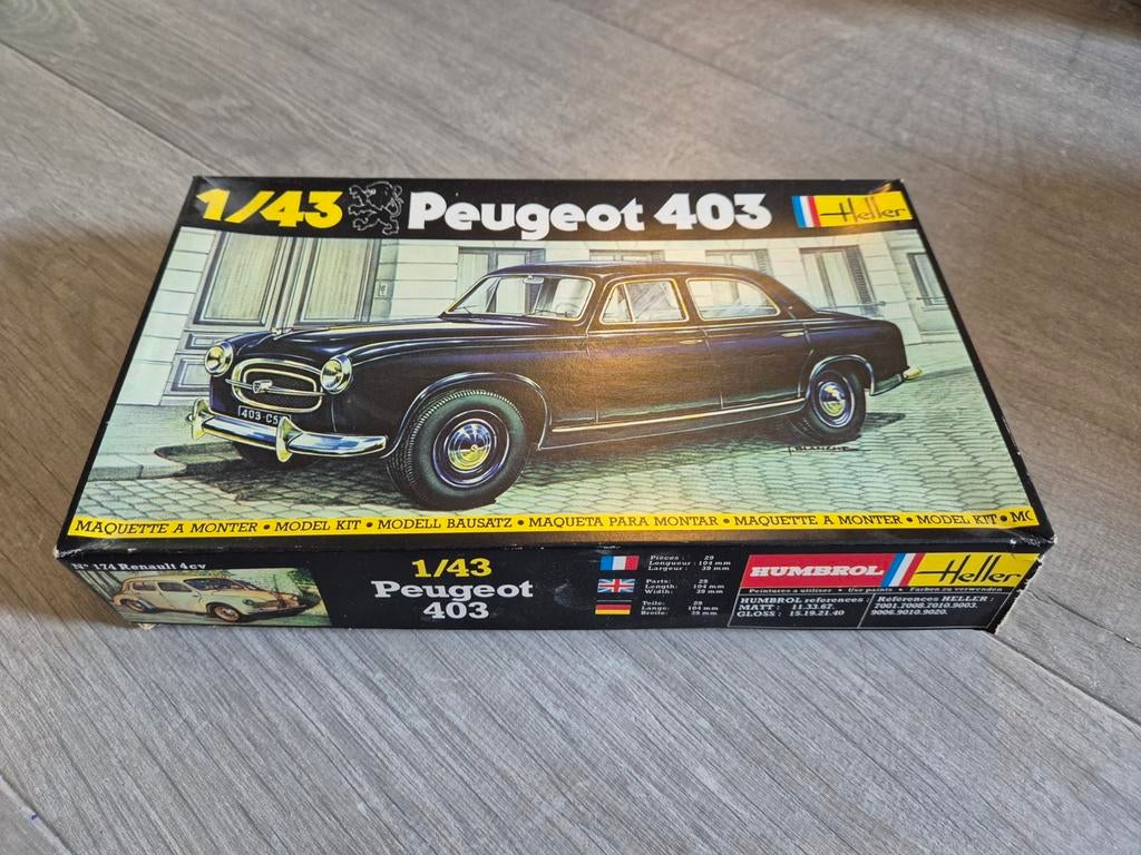 Heller bouwpakket peugeot 403, Hobby en Vrije tijd, Modelauto's | 1:24, Ophalen of Verzenden, Auto, Overige merken