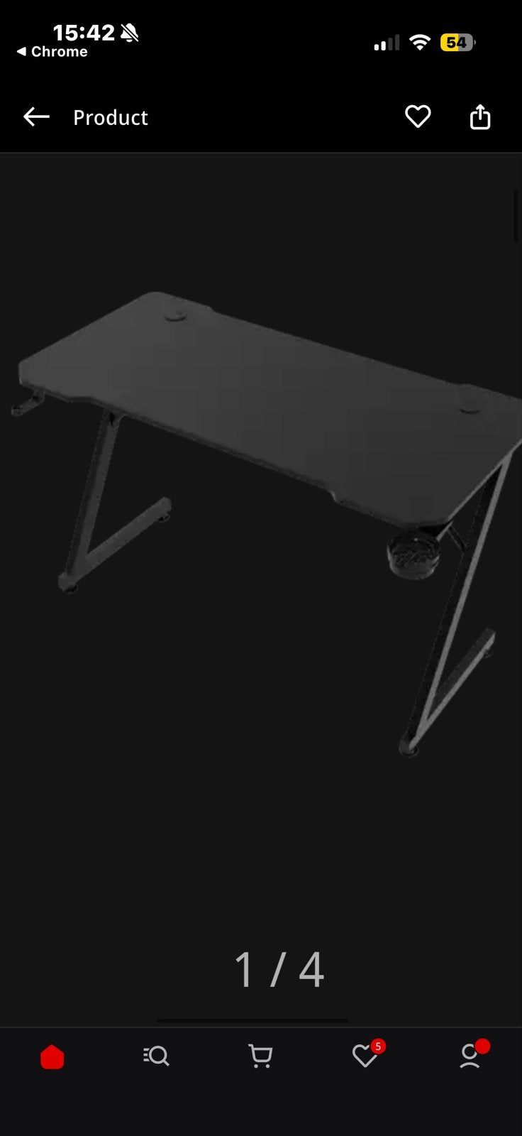 Gamingbureau 140x60 cm - Zwart, Huis en Inrichting, Bureaus, Ophalen, Gebruikt, Zwart, Gamingbureau