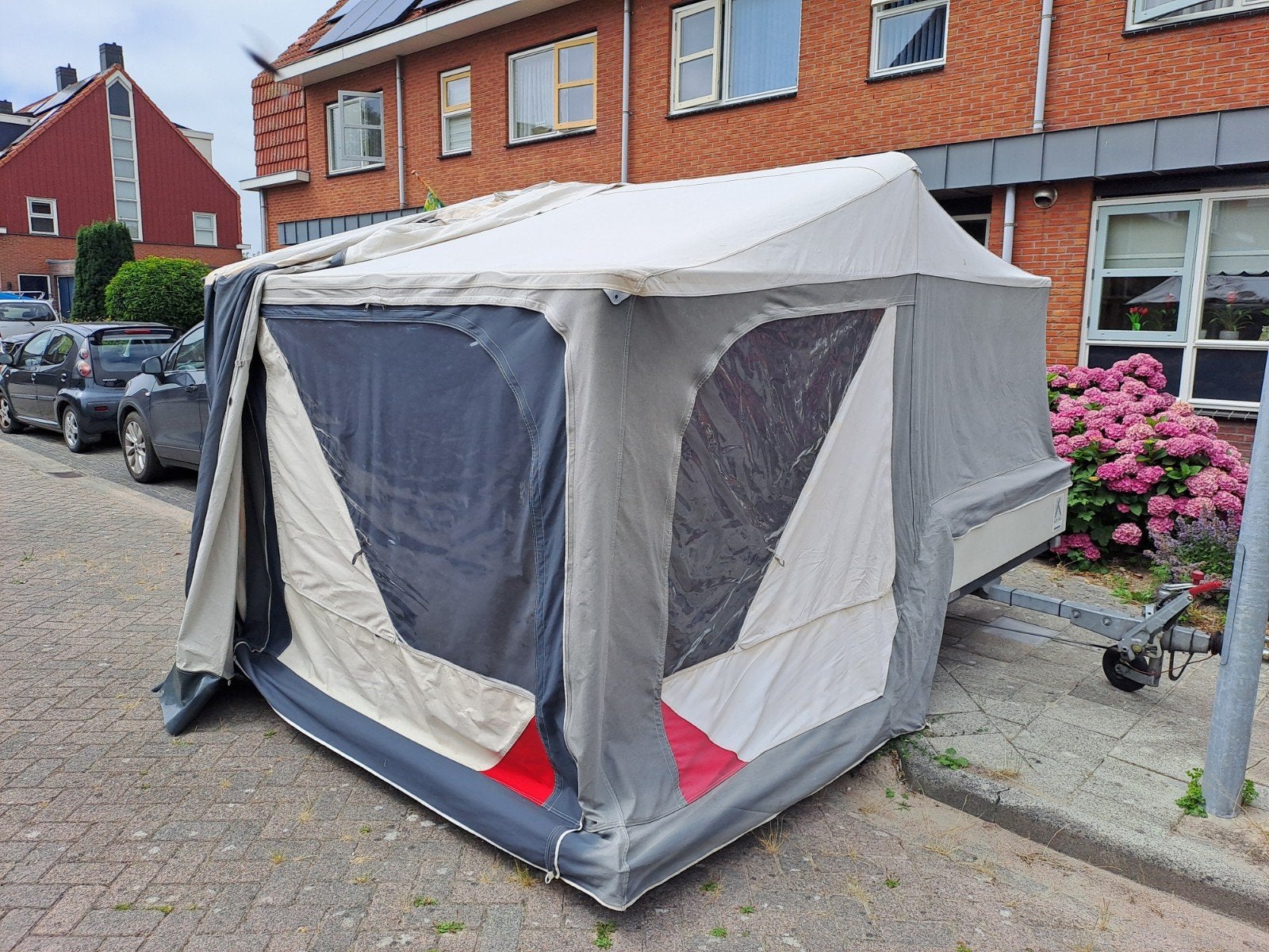 Combi-Camp Venezia vouwwagen met Auping matras, Ophalen, Aart Kok, Tot en met 2, Aanwezig