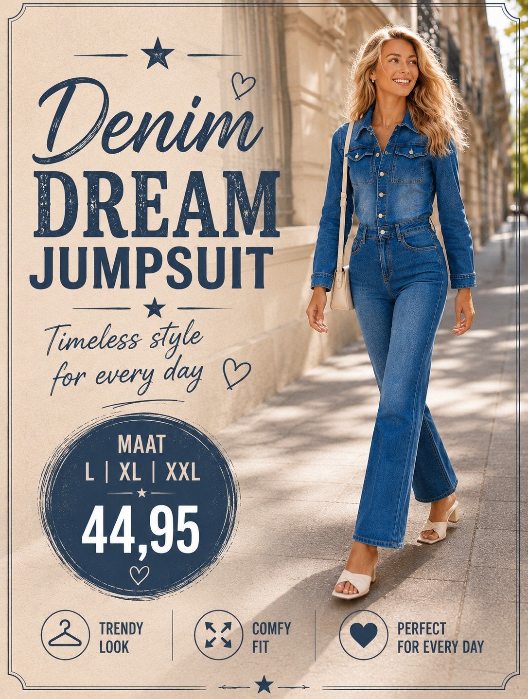 Denim Dream Jumpsuit, Kleding | Dames, -, Blauw, -, Nieuw