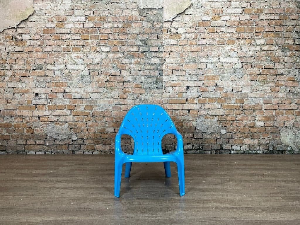 Stamp Fauteuil 300 – Blauw kunststof | Henry Massonnet, Ophalen, Kunststof, Twee, Blauw
