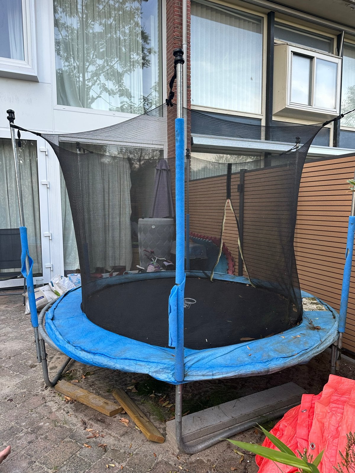 Trampoline 240 cm met veiligheidsnet, Ophalen, Gebruikt