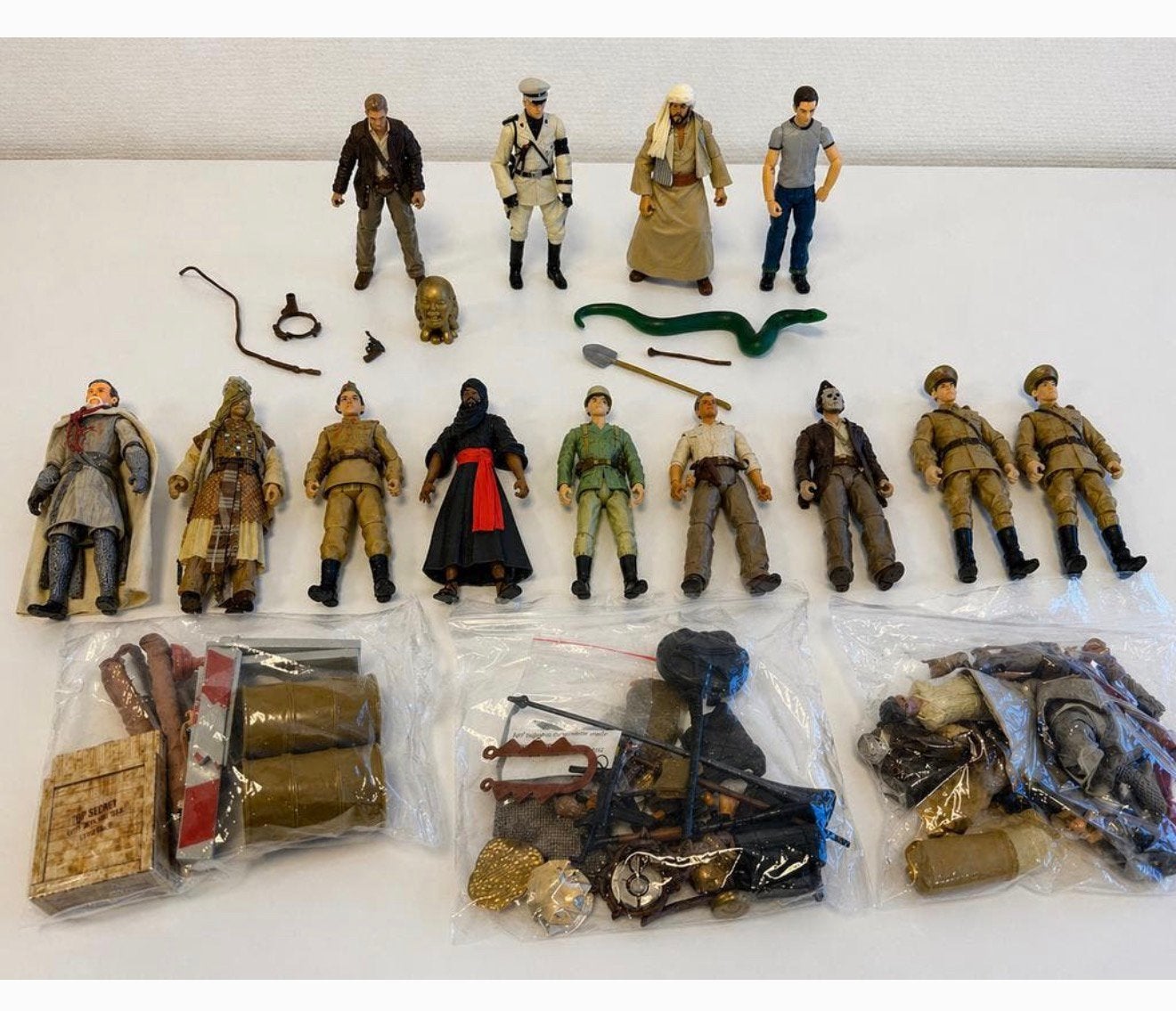 Indiana Jones Hasbro 2008 Figuren grote Partij + Accessoires, Ophalen of Verzenden, Zo goed als nieuw, H, H