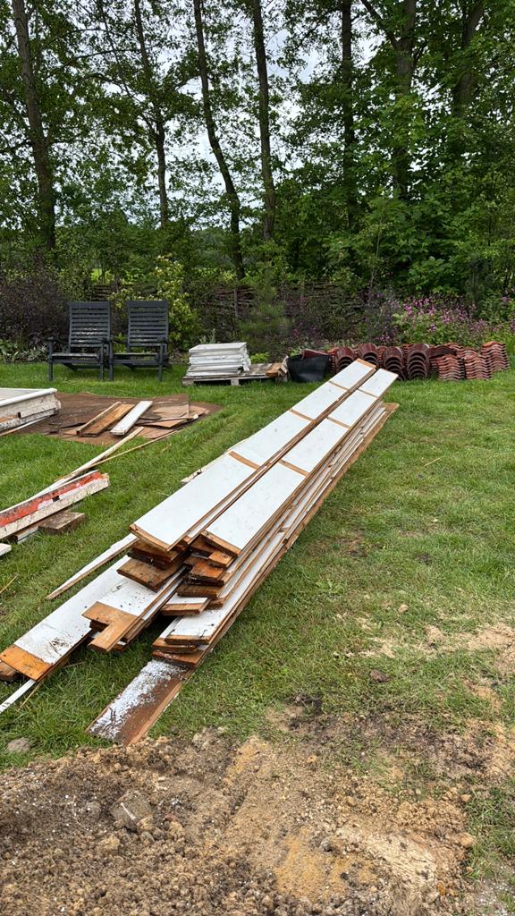 Vloerplanken, Doe-het-zelf en Verbouw, Hout en Planken, Ophalen, Gebruikt, 25 tot 50 mm, Plank