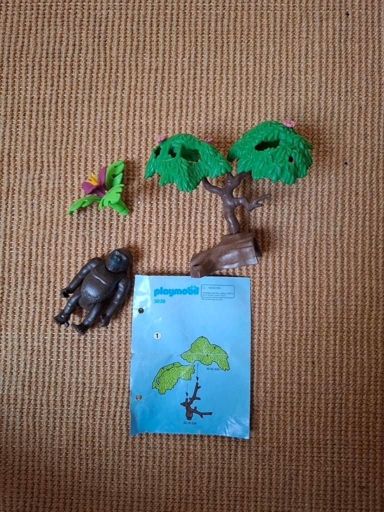 Playmobil Gorilla met boom en bloem (set 3039), Kinderen en Baby's, Speelgoed | Playmobil, Ophalen of Verzenden, Gebruikt, Complete set