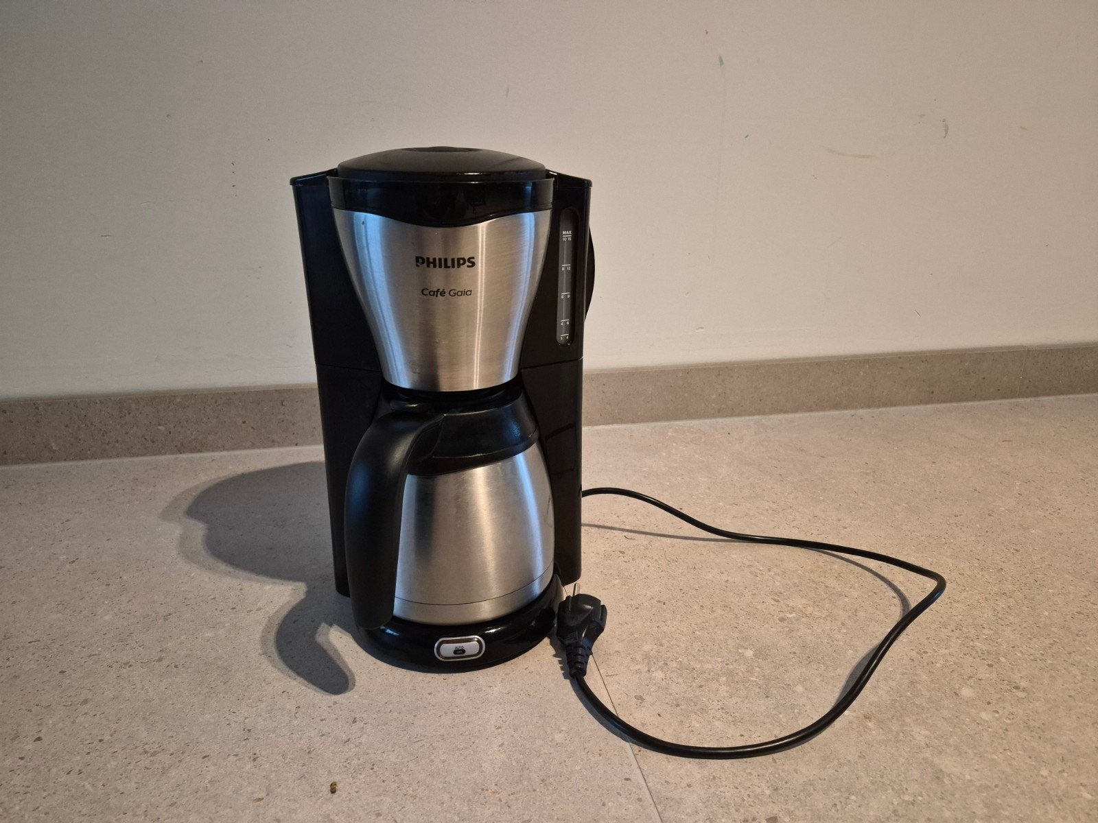 Philips Café Gaia Koffiezetapparaat met Thermoskan, Ophalen, Gebruikt, Koffiemachine, Gemalen koffie