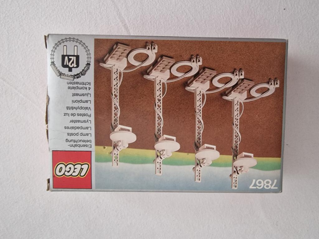 Lego 7867 12V Trein Verlichting Lampen Masten, Gebruikt, Compleet, Overige thema's, Lego