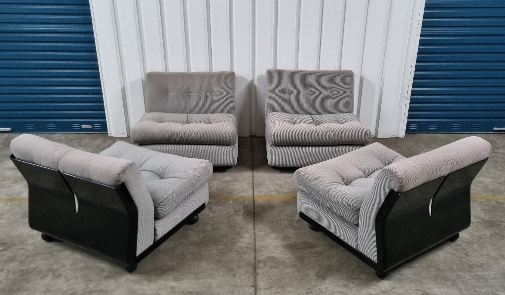 Vintage Amanta fauteuils design Mario Bellini - B&B Italia, Ophalen, Gebruikt, 75 tot 100 cm, Vintage retro design