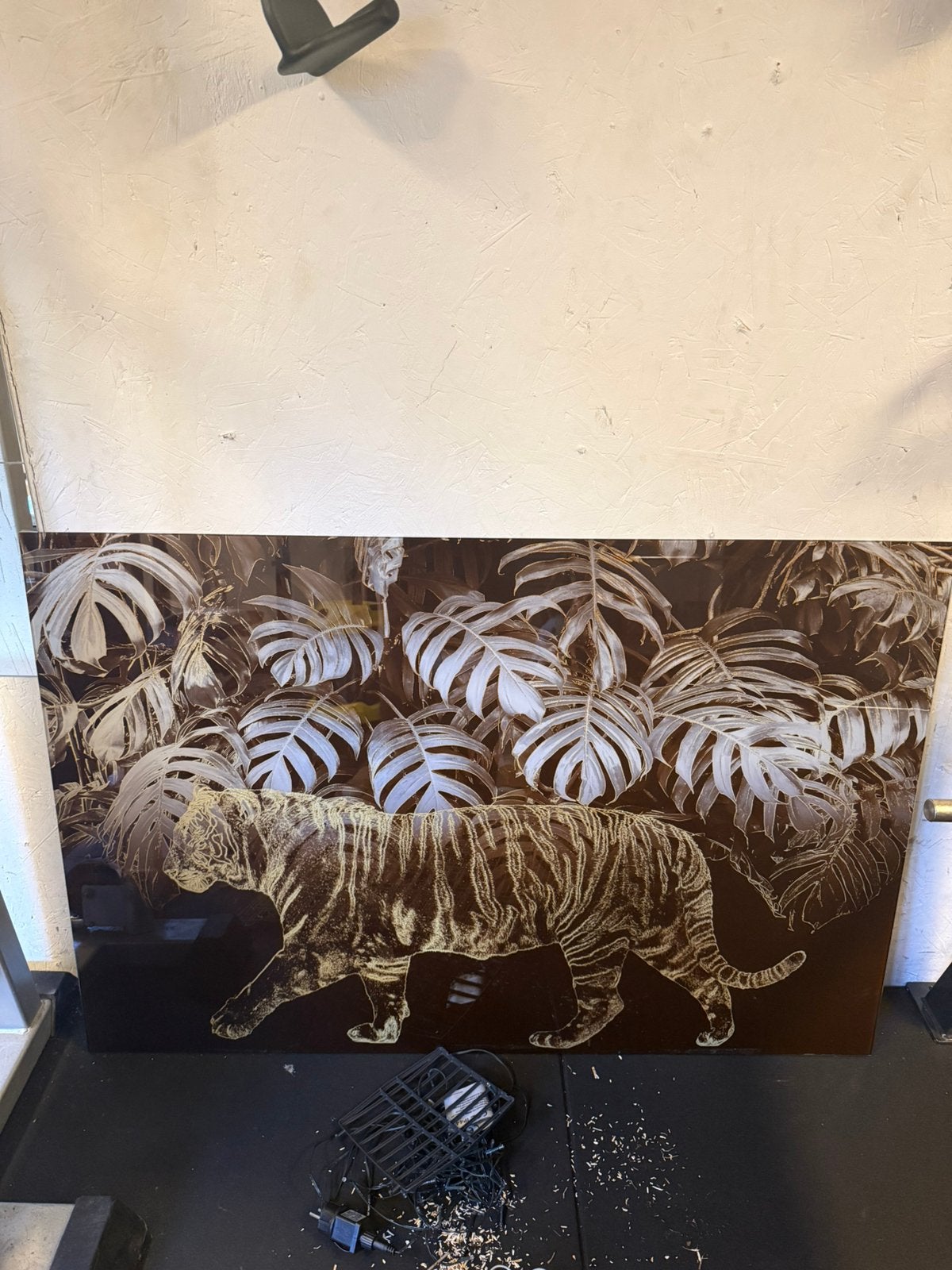 Glazen wand decoratie, Ophalen, Zo goed als nieuw