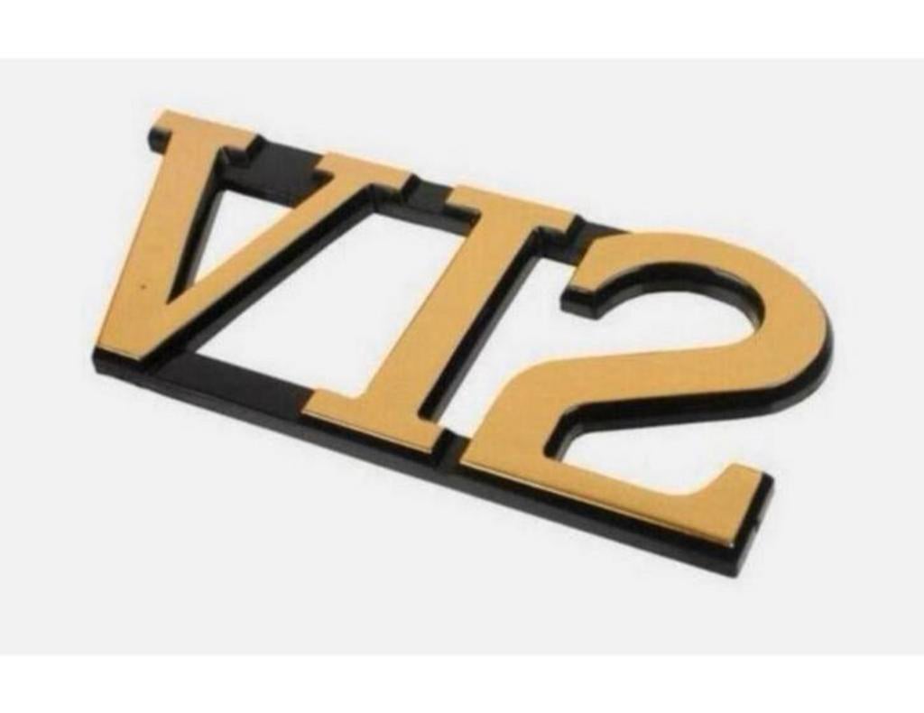 JAGUAR XJS kofferbak logo Goud V12 badge BEC4717G achterkant, Ophalen of Verzenden, H, H, H