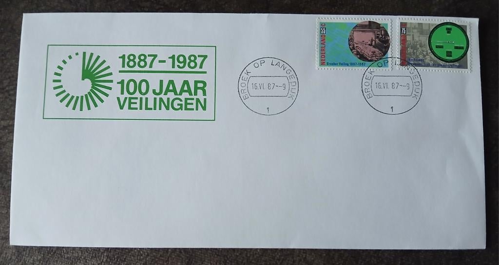 Eerste Dag Envelop 1887-1987 BROEK OP LANGEDIJK onbeschreven, Postzegels en Munten, Postzegels | Eerstedagenveloppen, Ophalen of Verzenden