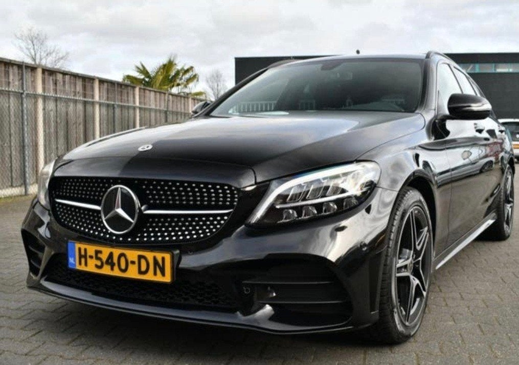 Mercedes-Benz C-Klasse C160 AMG|Virtual|Night 2020 Zwart, Auto's, Automaat, 1800 kg, 4 cilinders, 129 pk