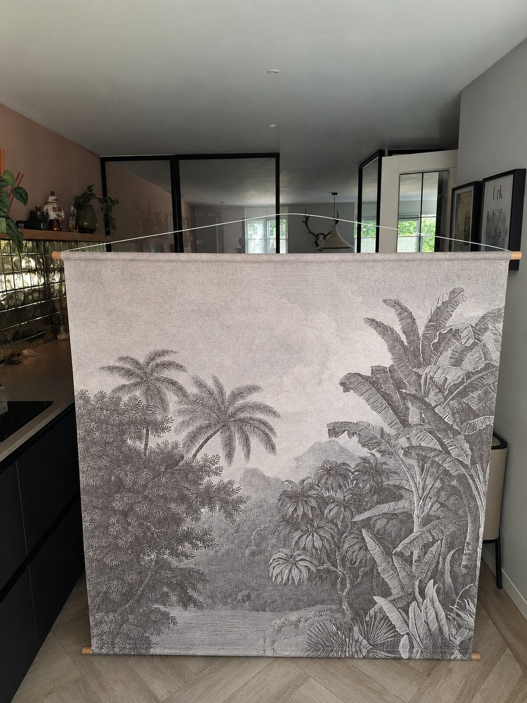 HK Living XXL Jungle Wandkleed – 154  154 cm, Ophalen