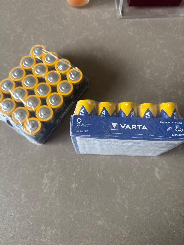 2x Varta C batterijen LR14 – 40 stuks – nieuw in verpakking, Ophalen, Nieuw
