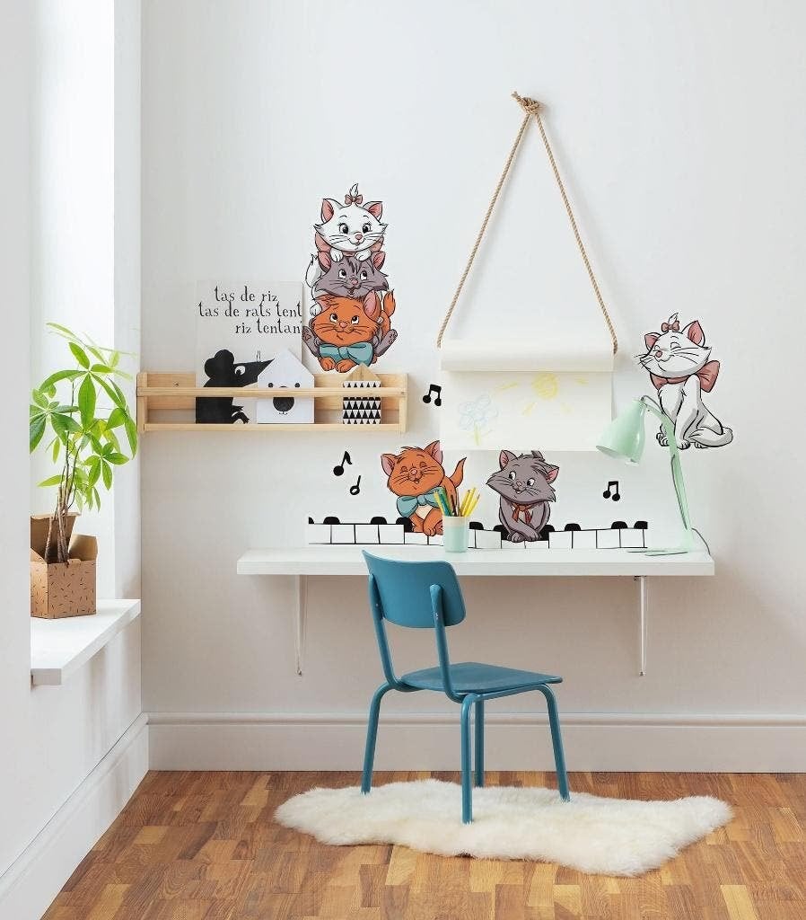Aristocats Muursticker - 50x70 cm - Disney - Marie Cat, Kinderen en Baby's, Nieuw, Ophalen of Verzenden, Nvt, Nvt