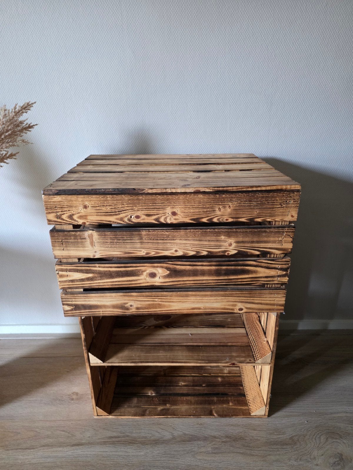 Houten kratten set - decoratief en functioneel, Ophalen