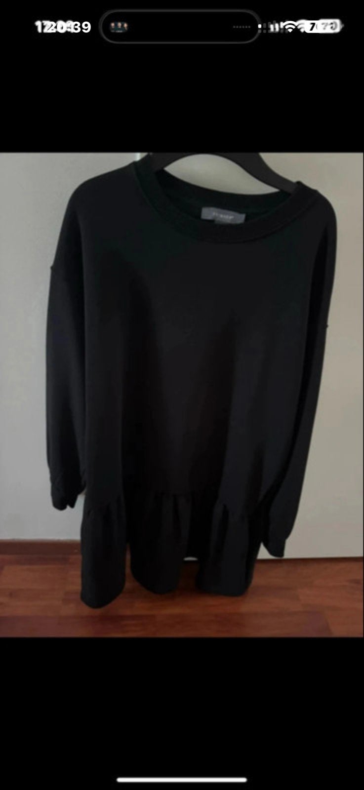 Zwart Primark sweaterjurkje met ruches, maat S/M, Zwart, Ophalen of Verzenden, Zo goed als nieuw, Maat 36 (S)