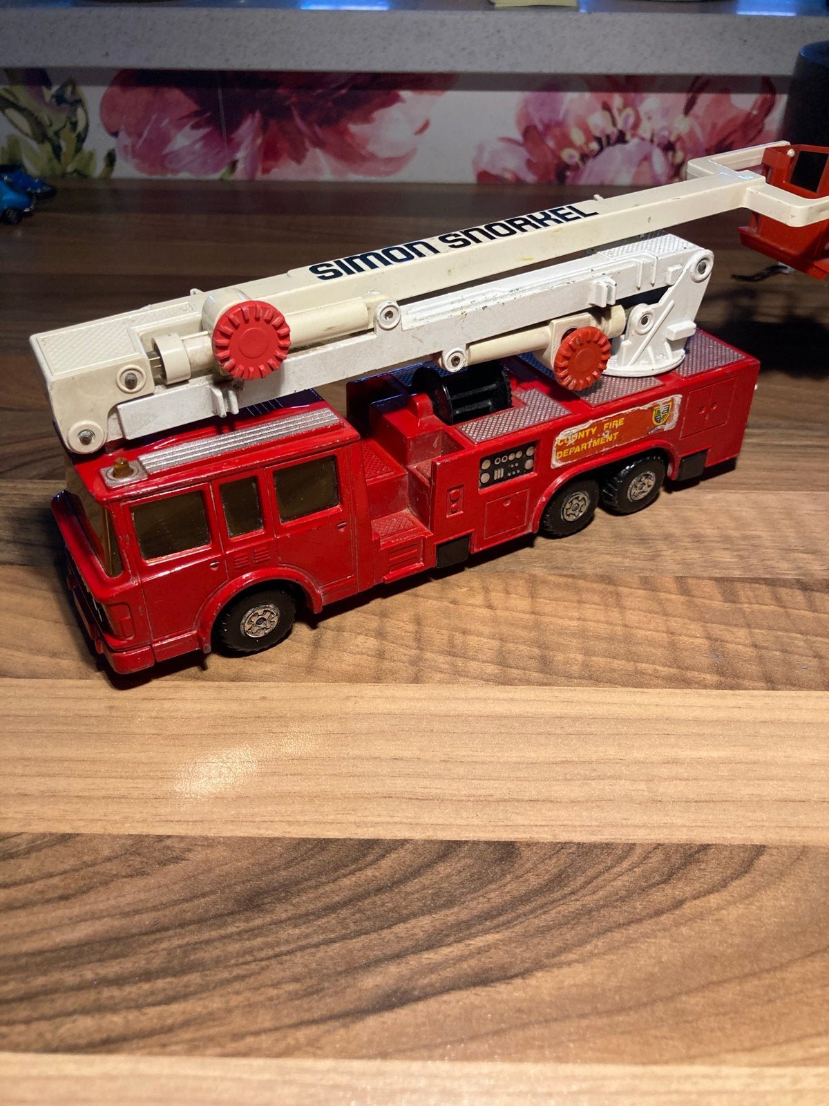 Matchbox Superkings K-39 1979 Brandweerauto Simon Snorkel, Ophalen of Verzenden, Gebruikt