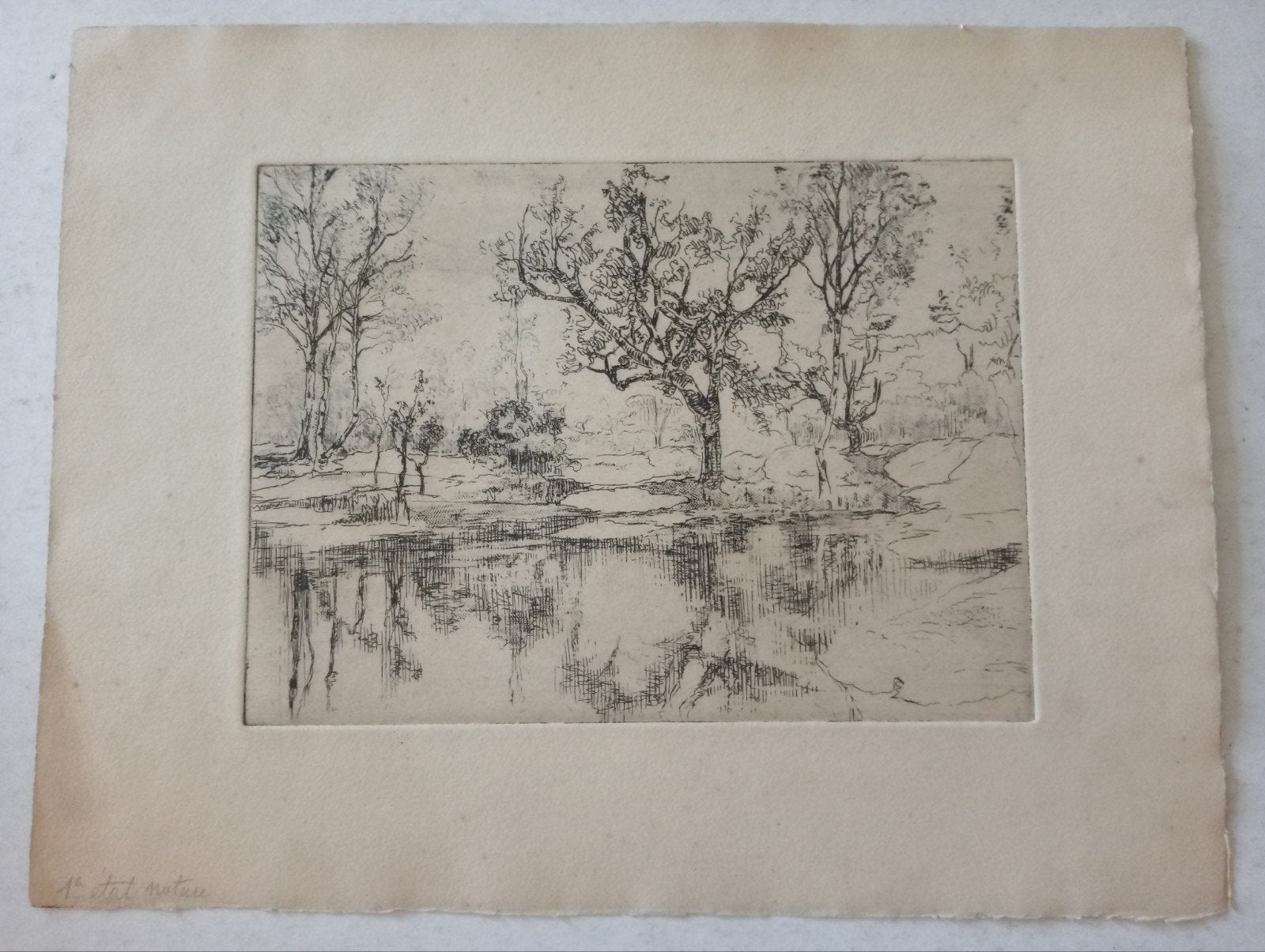 Ets '1e etat nature' stijl Willem Bastiaan Tholen/C.Donker, Ophalen of Verzenden