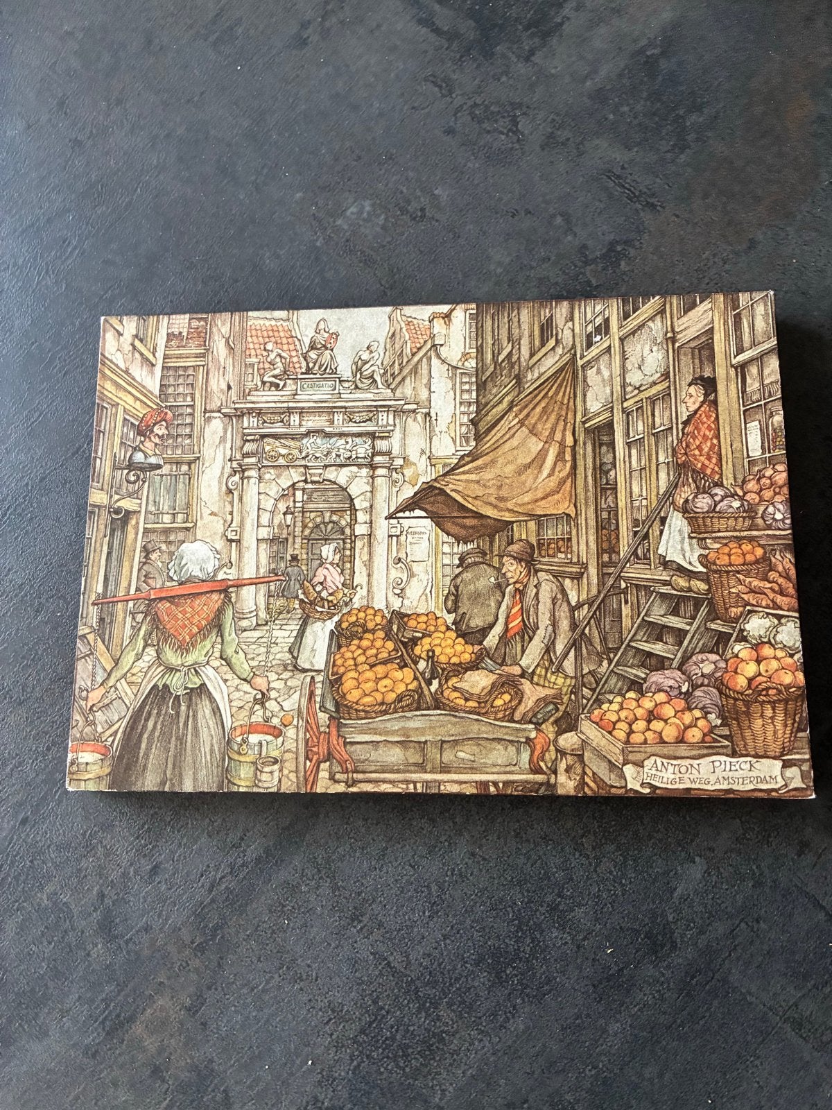 Anton Pieck Prenten op Houten Plaat - Set van 3, Gebruikt, Ophalen of Verzenden, Voor 1940, Prent