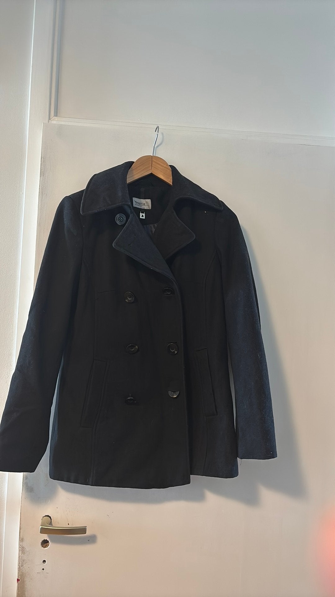 Korte jas /peacoat mantel Yessica, Ophalen of Verzenden, Gedragen, Maat 36 (S), Zwart