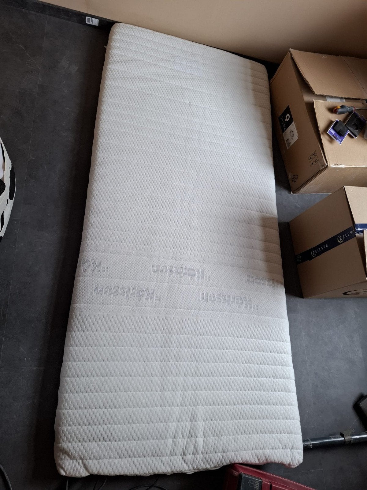Karlsson 90x200 boxspring topper, Ophalen, Gebruikt, 90 cm, Eenpersoons