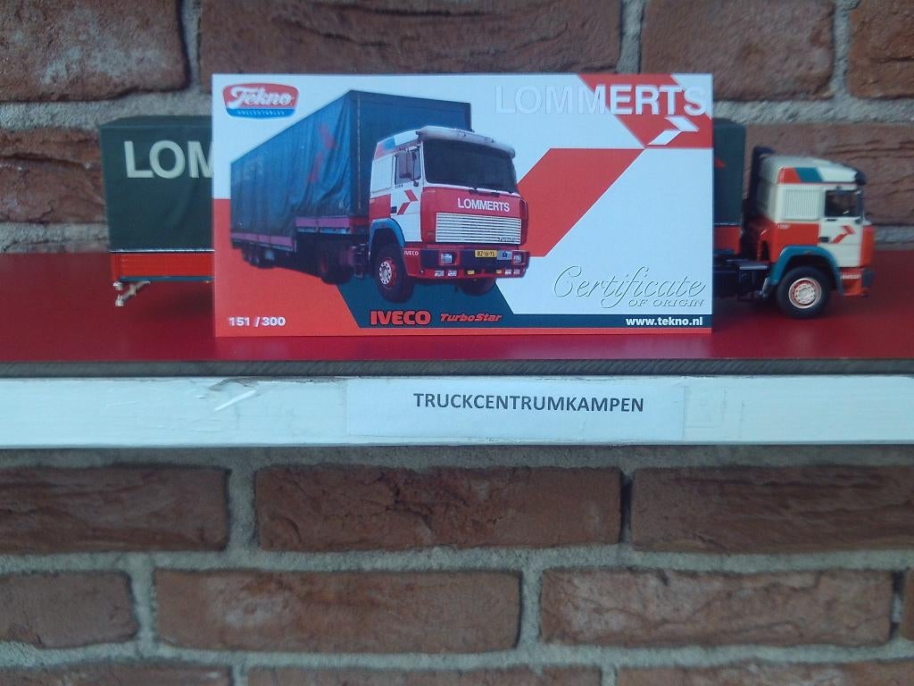 Tekno  Iveco  Turbo   Zwanenhals  oplegger  van  Lommerts, Ophalen of Verzenden, Nieuw, Bus of Vrachtwagen, Tekno