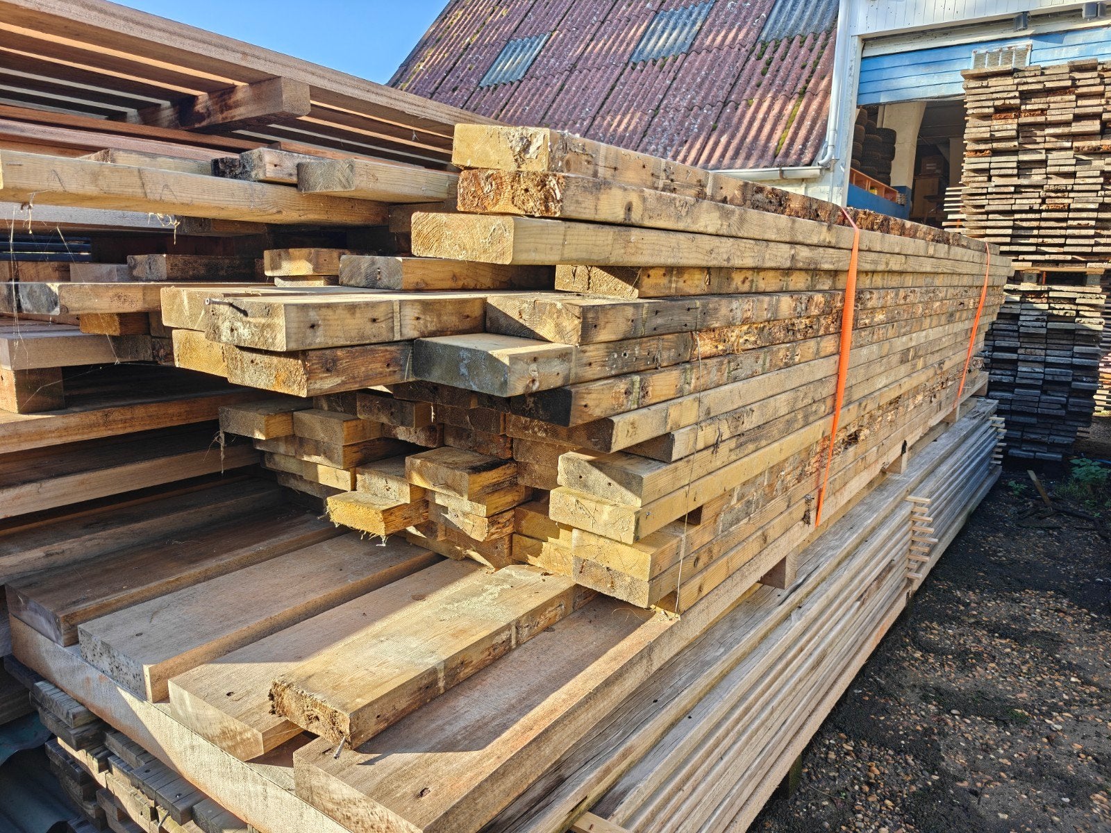 Gebruikte lange partij balken, 105 stuks, Ophalen, Gebruikt, 250 cm of meer, Balken
