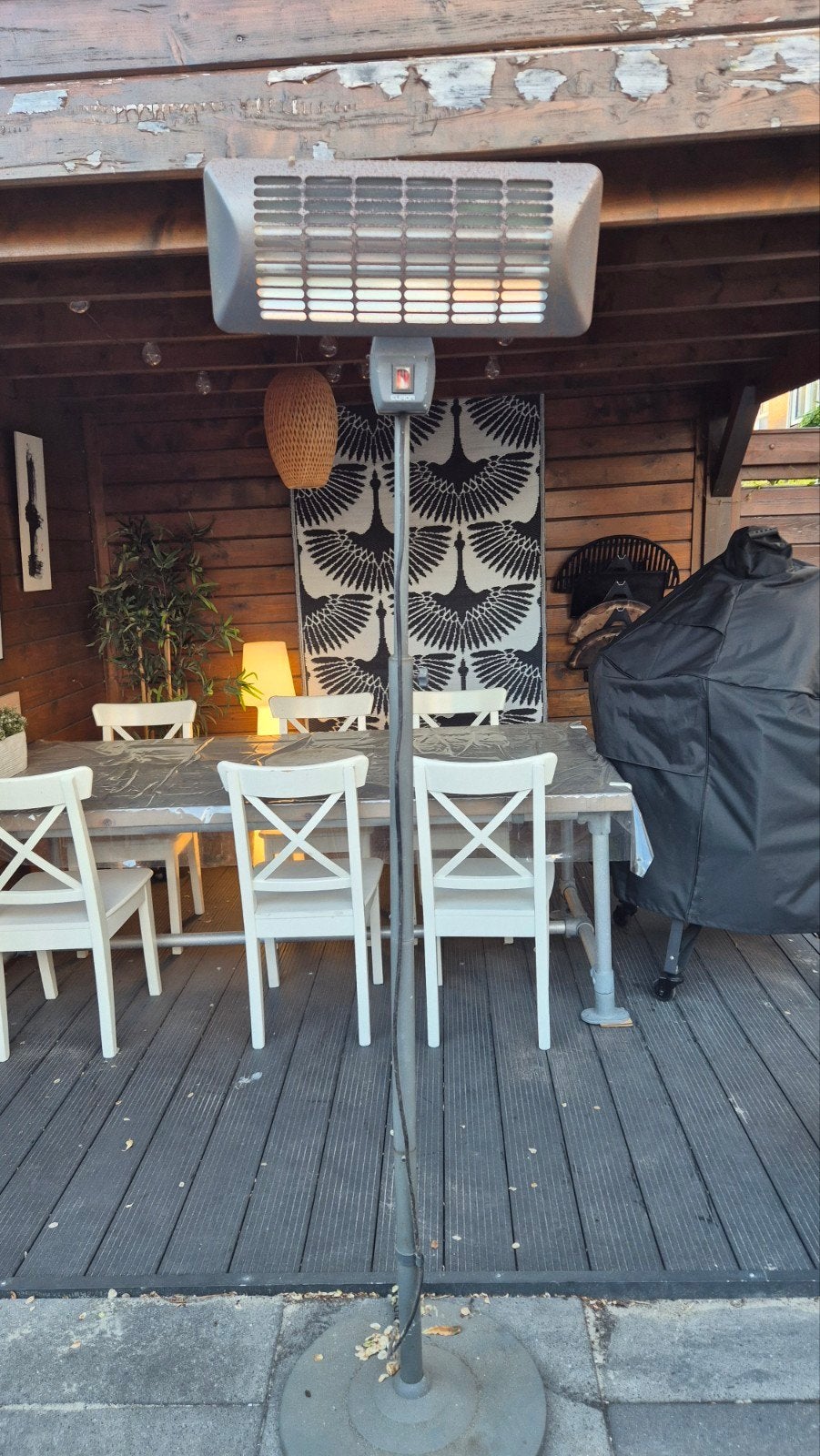 Eurom Q-time 2000S elektrische terrasverwarmer, Gebruikt, Vloer, Waterbestendig, Ophalen