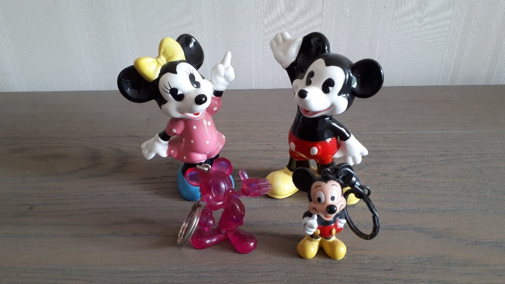 Disney figuren: Mini en Micky Mouse, Ophalen, Mickey Mouse, Zo goed als nieuw, Beeldje of Figuurtje