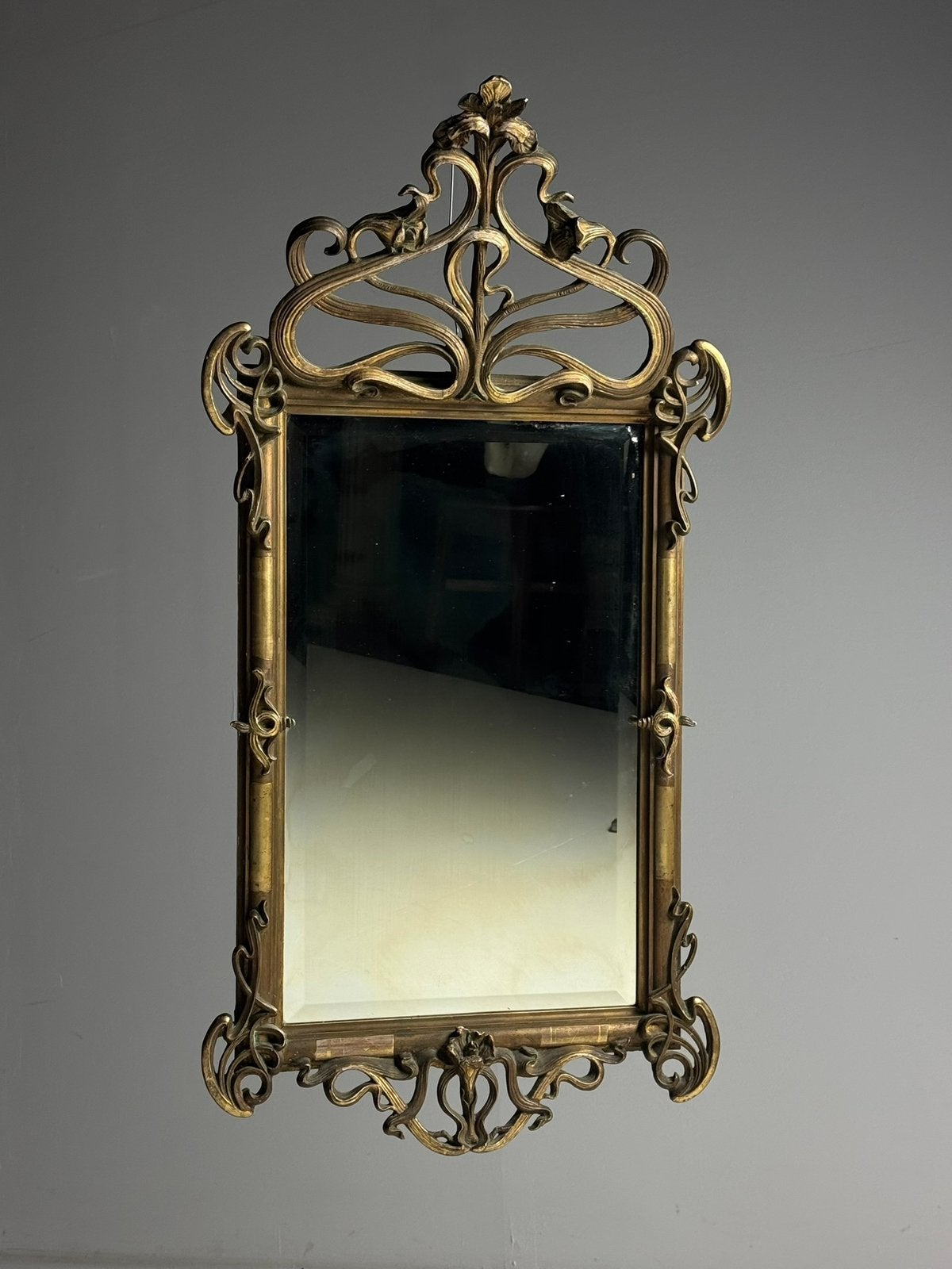 Art Nouveau spiegel ca. 1900, Ophalen of Verzenden, Rechthoekig, Minder dan 50 cm