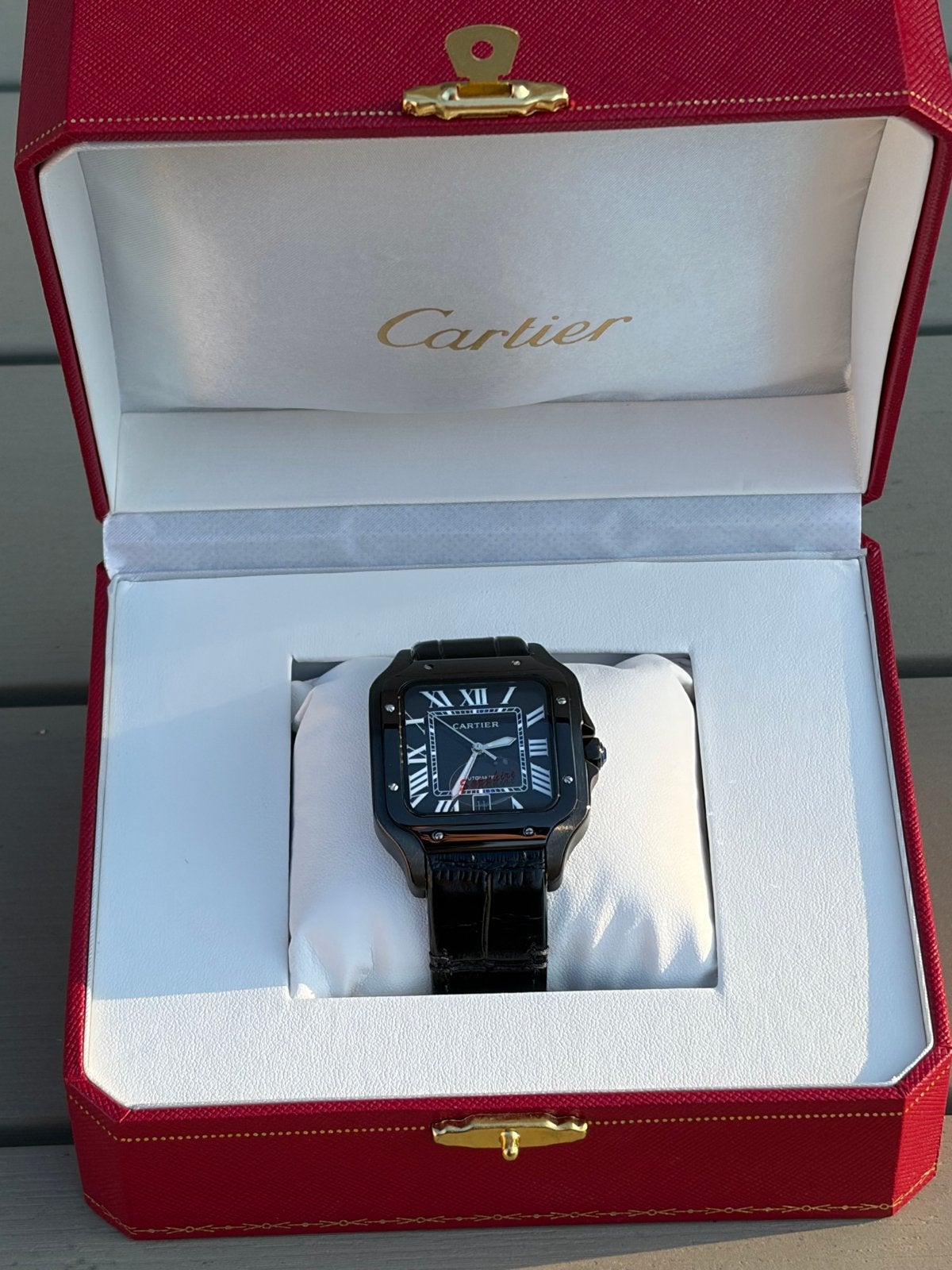Cartier Santos, Overige merken, Leer, Staal, Polshorloge