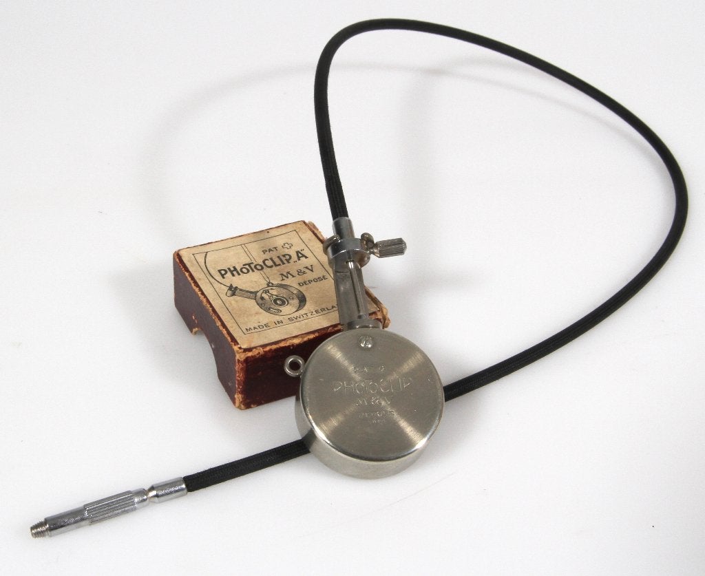 PhotoCLIP "A" mechanische zelfontspanner: Zwitsers, Ophalen of Verzenden, Voor 1940, Overige typen
