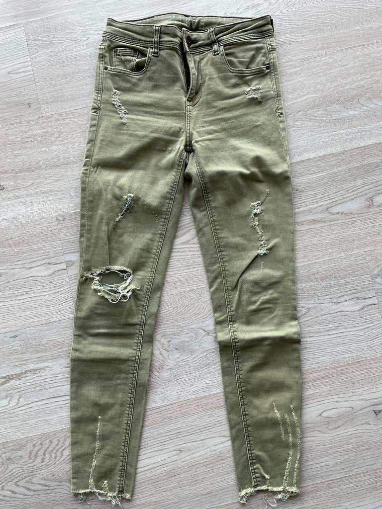 Zara groene broek, Ophalen of Verzenden, Zo goed als nieuw, Overige kleuren, W27 (confectie 34) of kleiner