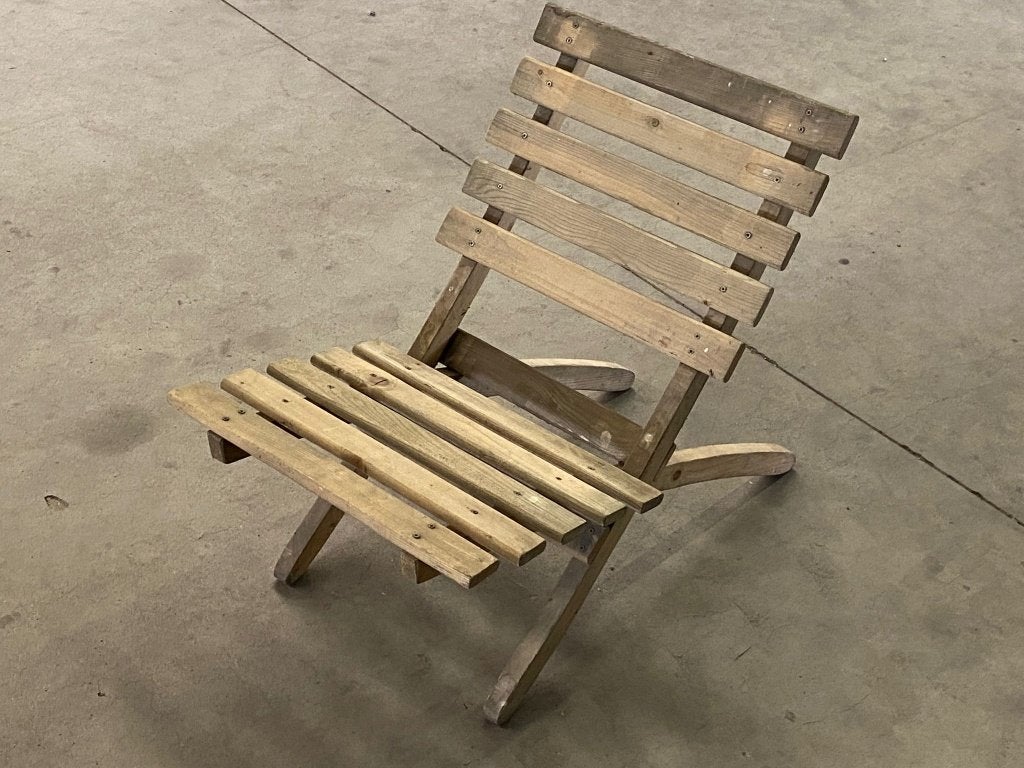 Houten tuinligstoel / deckchair – robuuste relaxstoel, Tuin en Terras, Ophalen, Nieuw, Stoel, Tuinset