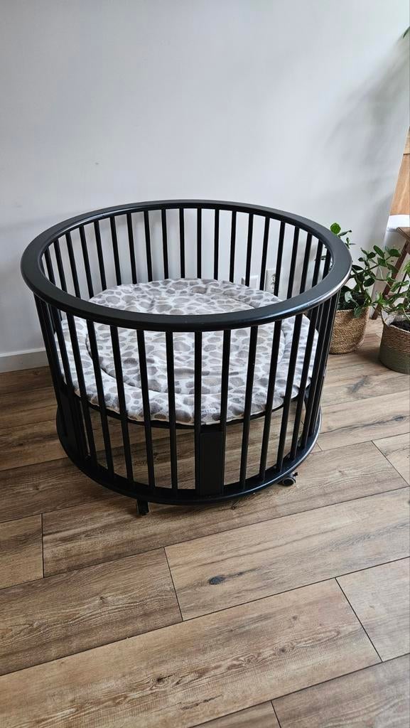 Bopita ronde box zwart exclusief boxkleed, Kinderen en Baby's, Boxen, Ophalen, Gebruikt, Rond, In hoogte verstelbaar