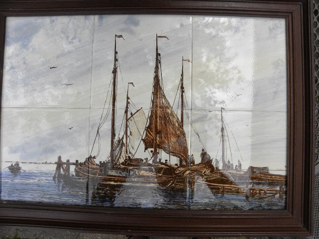 Tegel IJsselmeer visserij Bokhorst? Deventer, Antiek en Kunst, Ophalen of Verzenden