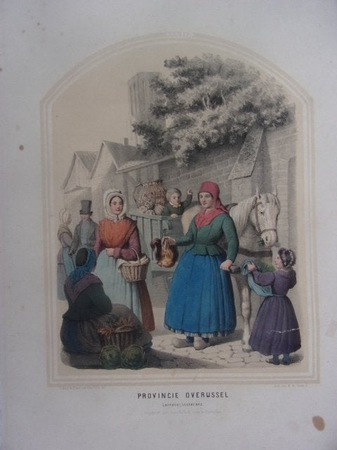 Klederdracht Bing & Braet XXXIV Overijssel Lonneker, Losser, Dagelijks leven, 1800 - 1899, Ophalen of Verzenden, 35 cm