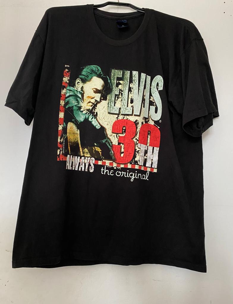 Elvis Presley shirt 30th Anniversary, Zwart, Onbekend, Maat 56/58 (XL), Ophalen of Verzenden