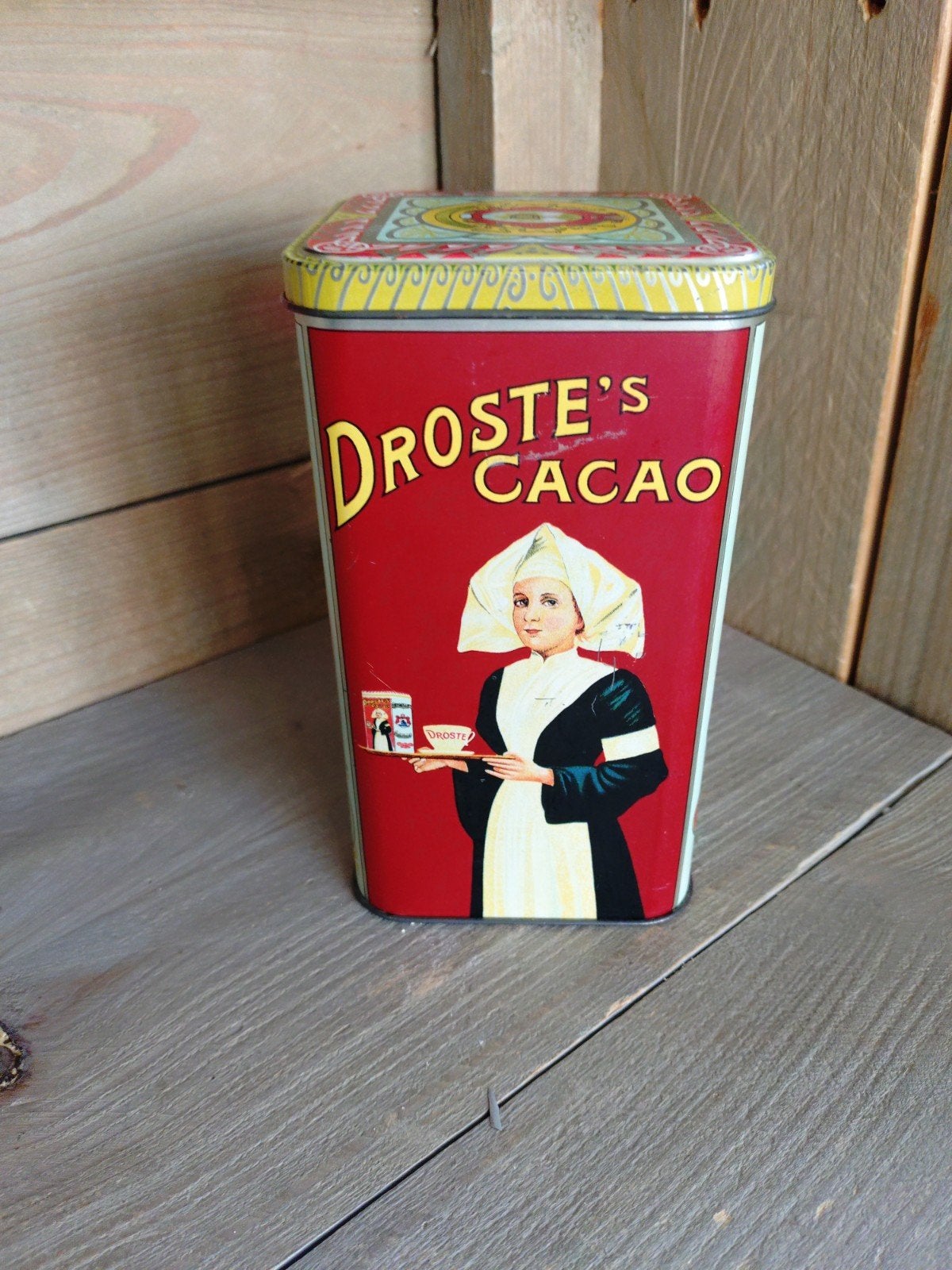 Vintage Droste Cacao en Pastilles Blik - Zeldzaam, Ophalen of Verzenden, Gebruikt