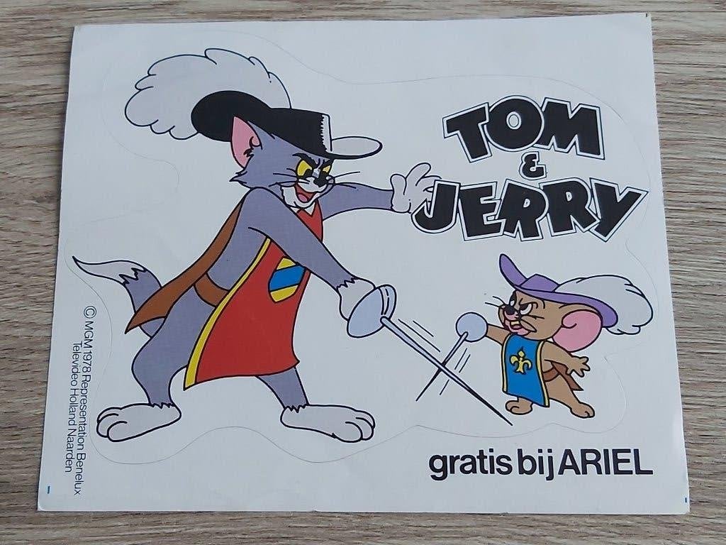 Sticker TOM & JERRY 1978., Ophalen of Verzenden, Overige figuren, Zo goed als nieuw, Plaatje, Poster of Sticker