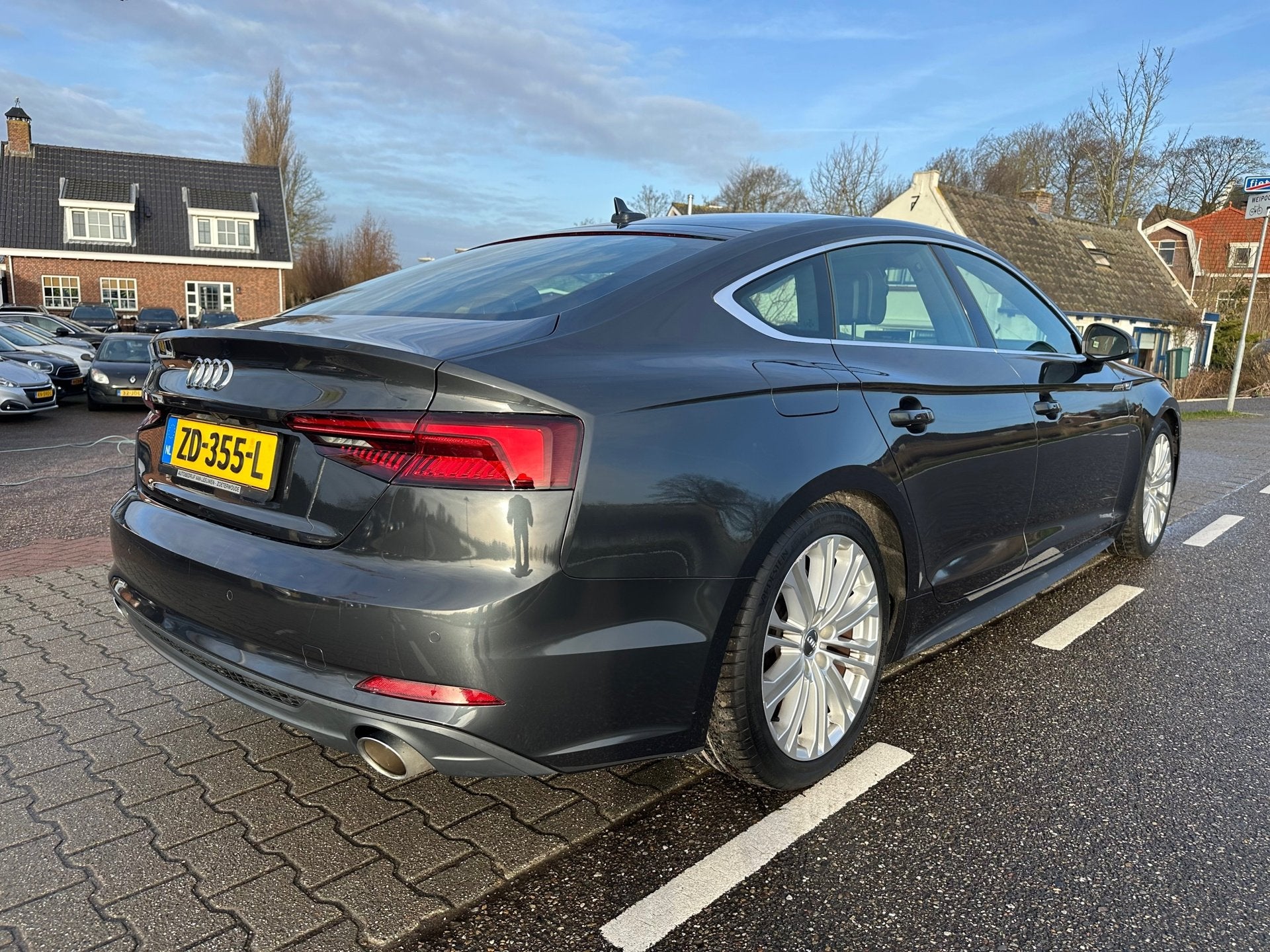 Audi A5 Sportback 40 TFSI S-line, Panorama, Leder, Carplay,, Auto's, Gebruikt, Bedrijf, Hybride Elektrisch/Benzine, Te koop